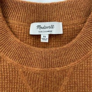 Madewell 100% Cashmere Crew Neck Waffle Sweater XS
